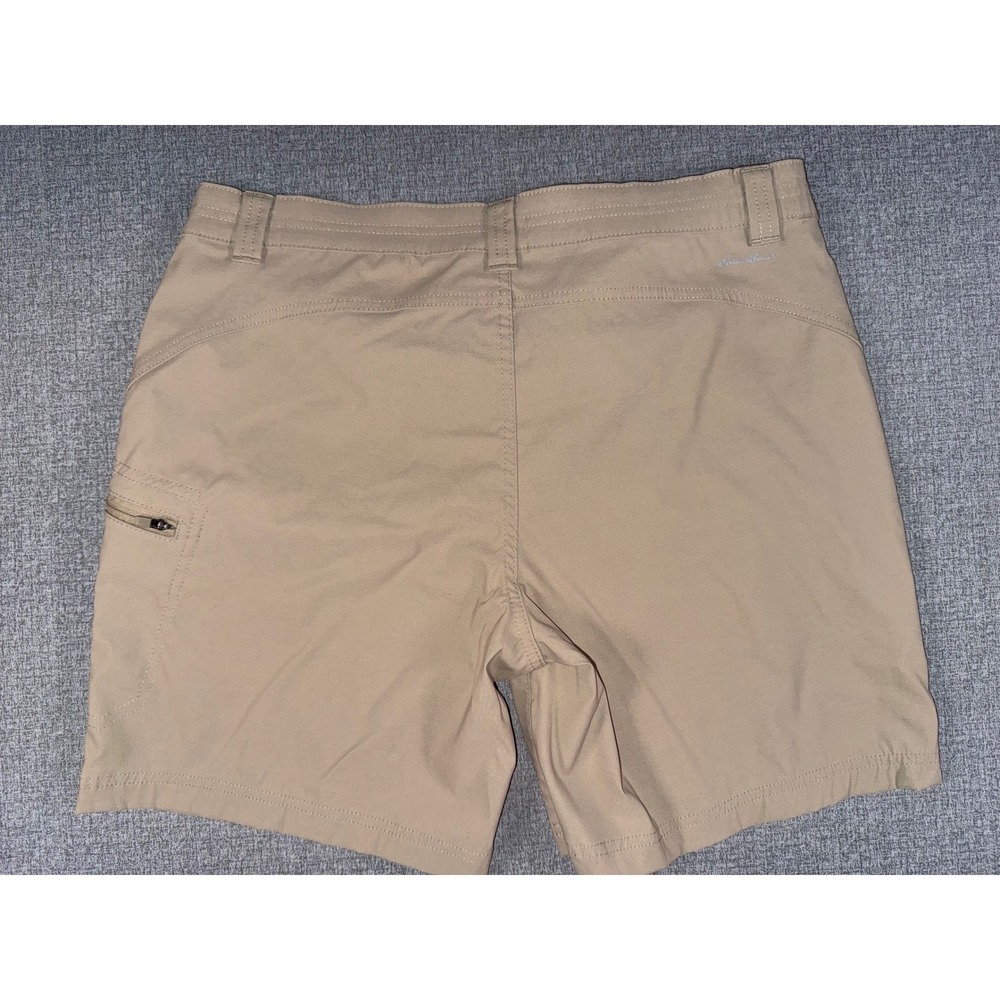 Eddie Bauer Womens Horizon Guide Chino Shorts Tan Beige Size 12 Hiking Outdoor - Picture 3 of 10